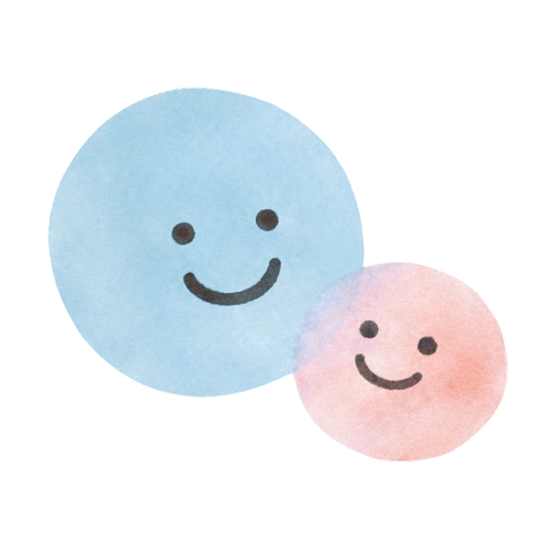 親子に寄り添うイメージイラスト